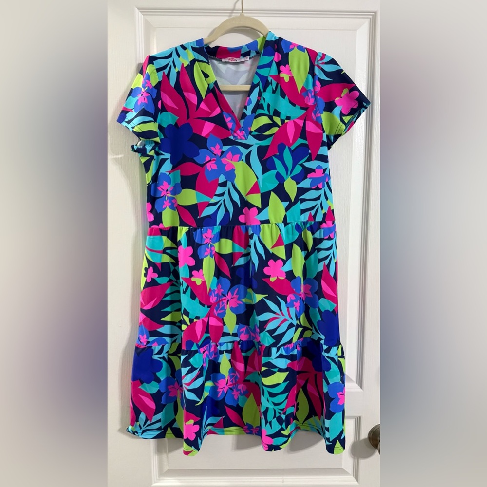 Angel Vibrant Floral Mini Dress